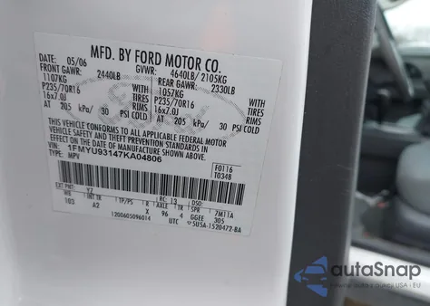 2007 Ford Escape Xlt/Xlt Sport из США, поврежденный, VIN 1FMYU93147KA04806